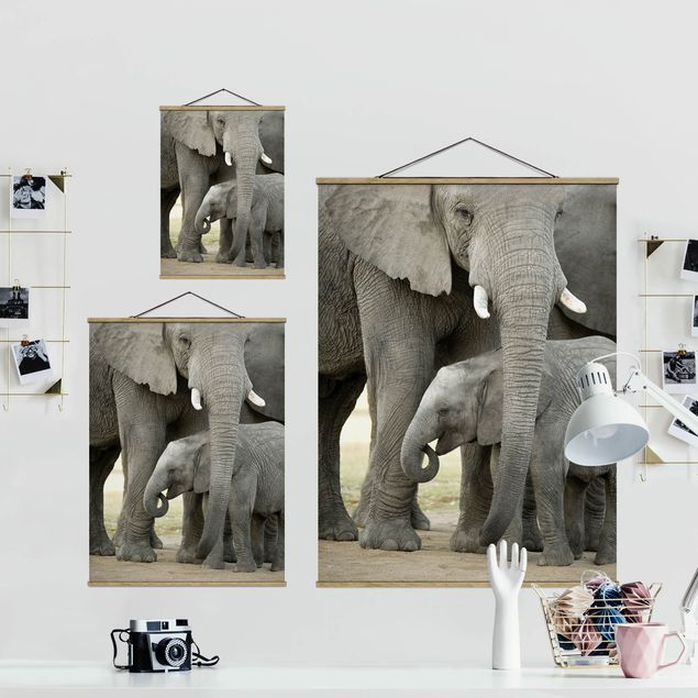 Wanddeko Esszimmer Elefantenliebe