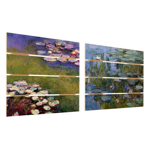 Wanddeko Büro Claude Monet - Seerosen Set