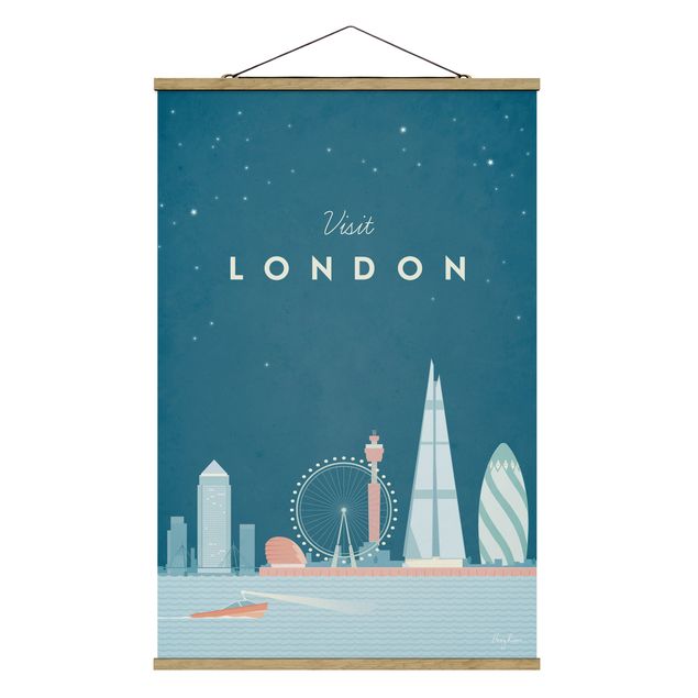 Wanddeko Schlafzimmer Reiseposter - London
