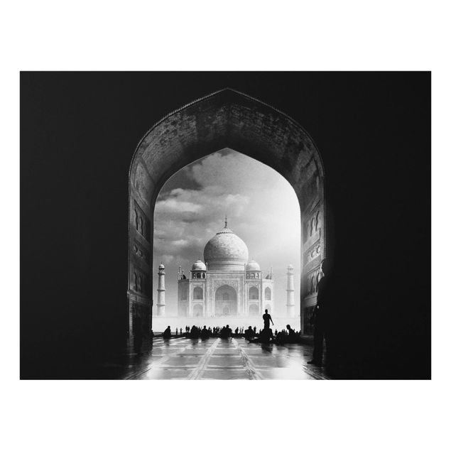 Wanddeko schwarz-weiß Das Tor zum Taj Mahal