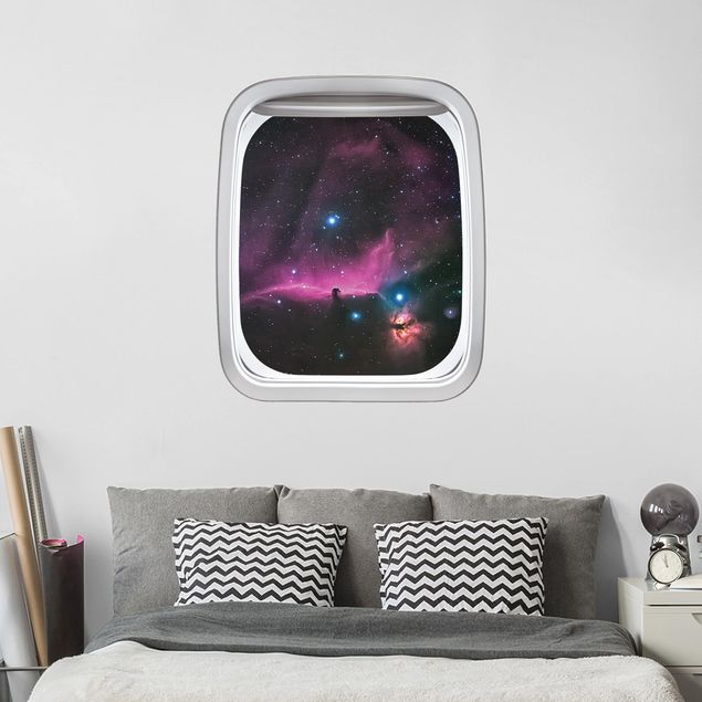 Kinderzimmer Deko Fenster Flugzeug Nebel des Orions