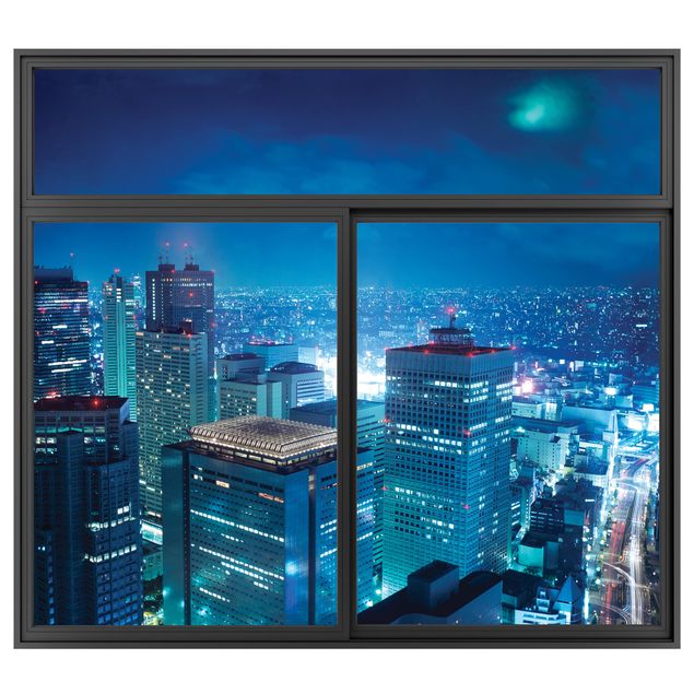 Wanddeko Flur Fenster Schwarz Die Atmosphäre Tokios