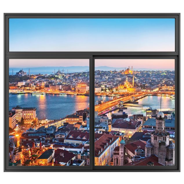 Wanddeko Flur Fenster Schwarz Istanbul