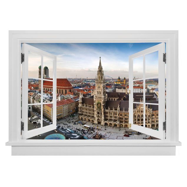Wanddeko Flur Offenes Fenster City of Munich