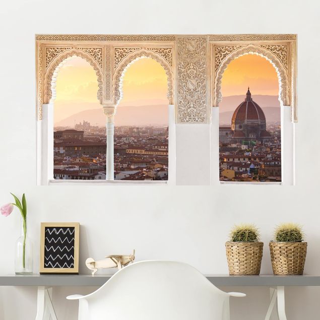 Wohndeko 3D Verzierte Fenster Florenz