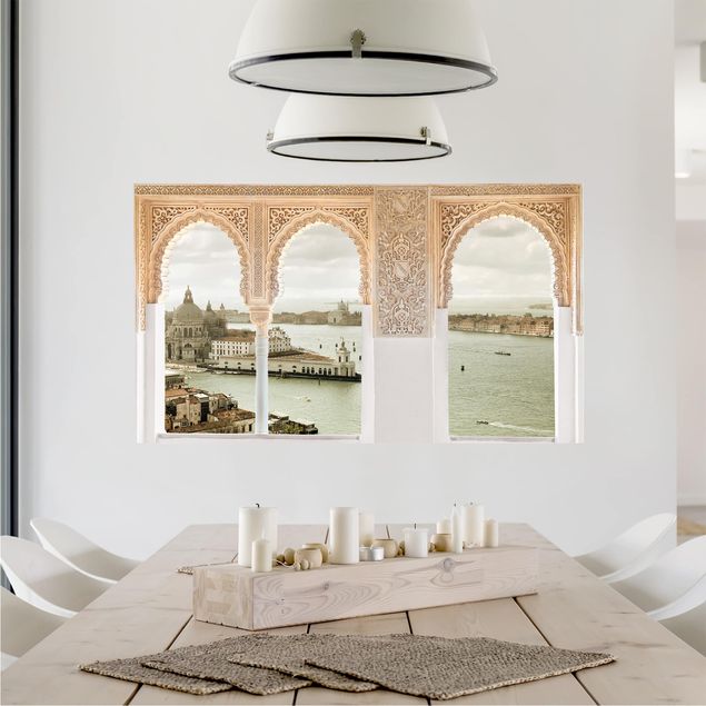 Küche Dekoration Verzierte Fenster Lagune von Venedig