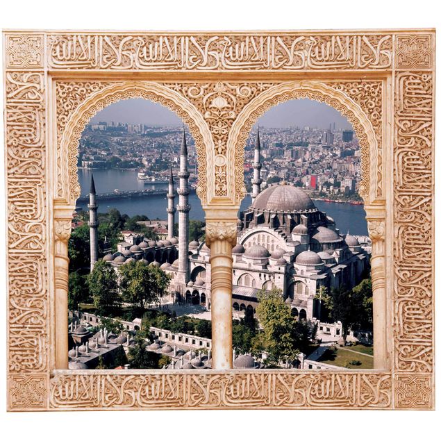 Wanddeko Wohnzimmer Verziertes Fenster Moschee Istanbul