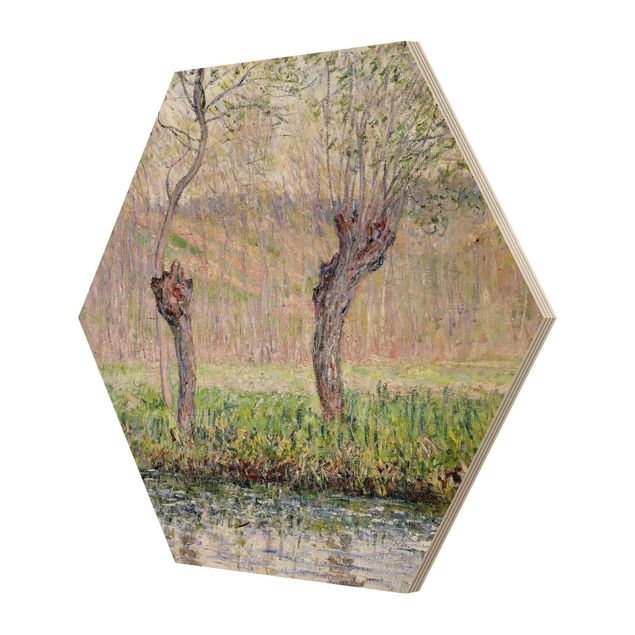 Wanddeko Büro Claude Monet - Weidenbäume Frühling