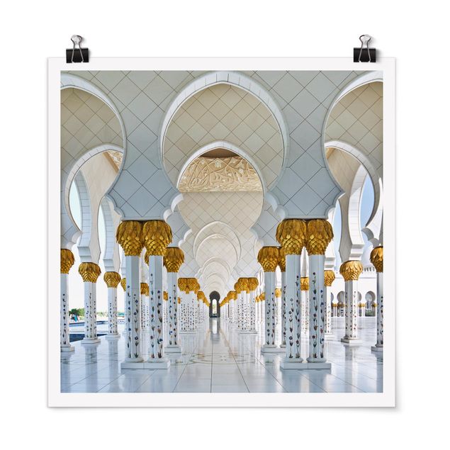 Wanddeko Wohnzimmer Moschee in Abu Dhabi