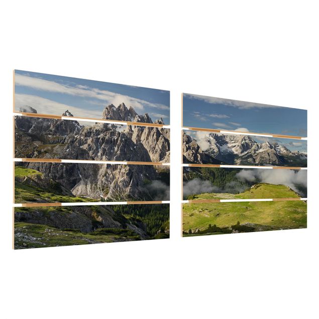 Wanddeko Büro Italienische Alpen