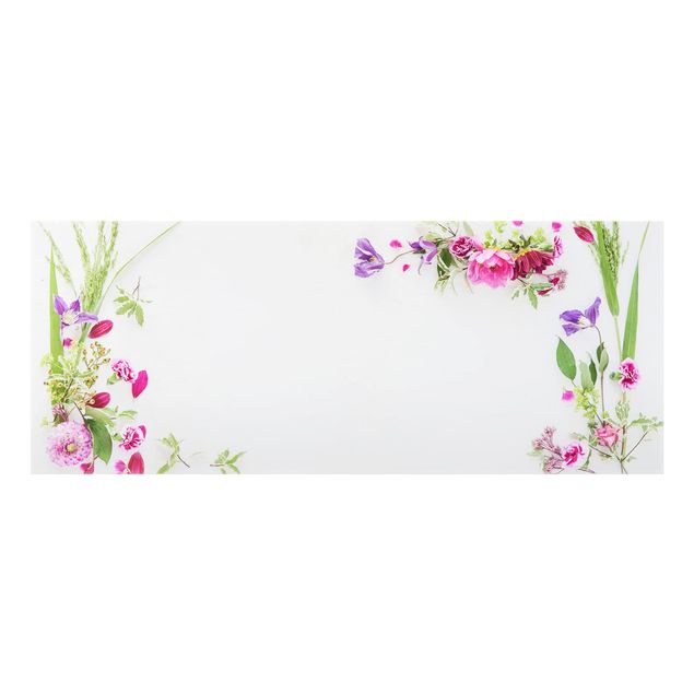 Wanddeko weiß Blumenarrangement
