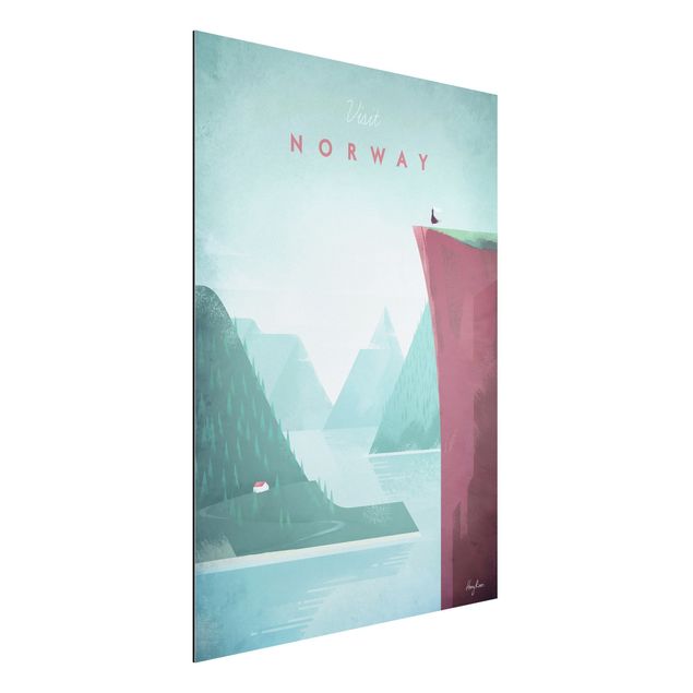 Wanddeko Schlafzimmer Reiseposter - Norwegen