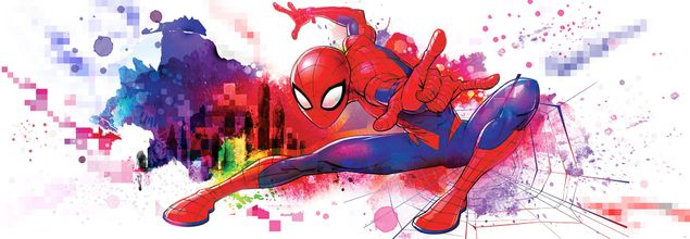 Kinderzimmer Deko Spider-Man Graffiti Art