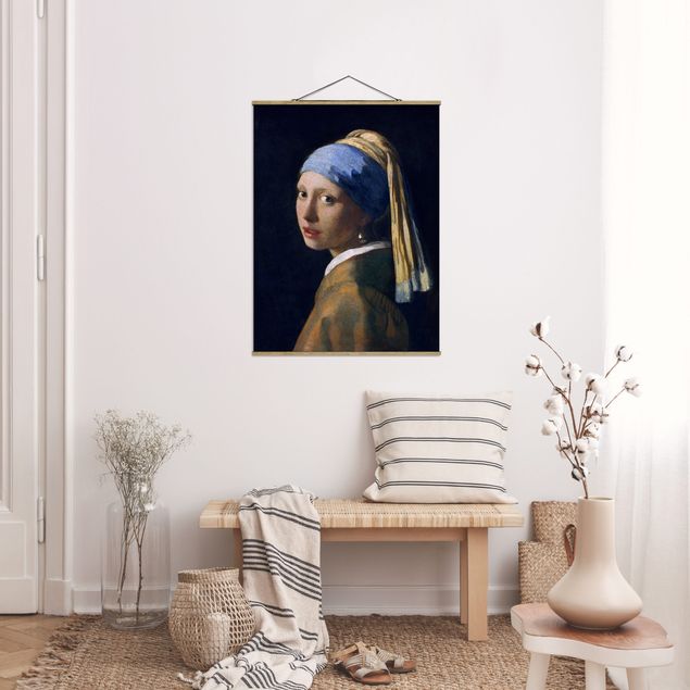 Wanddeko Wohnzimmer Jan Vermeer van Delft - Das Mädchen mit dem Perlenohrgehänge