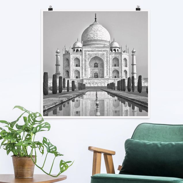 Wanddeko Schlafzimmer Taj Mahal mit Garten