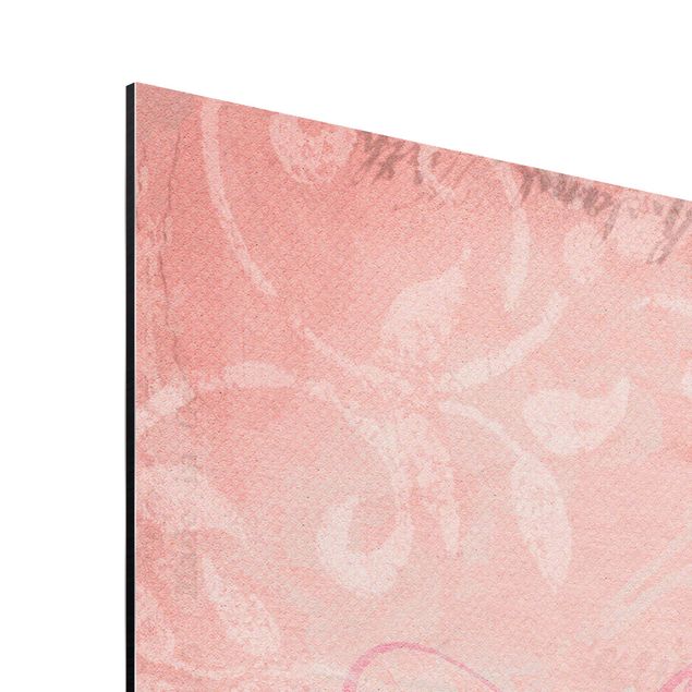Wanddeko pink Shabby Chic Collage - Pelikan