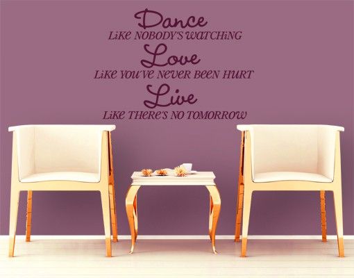 Wanddeko Schlafzimmer No.EK14 Dance - Love - Live