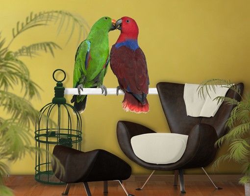 Wanddeko Schlafzimmer No.645 Verliebte Papageien