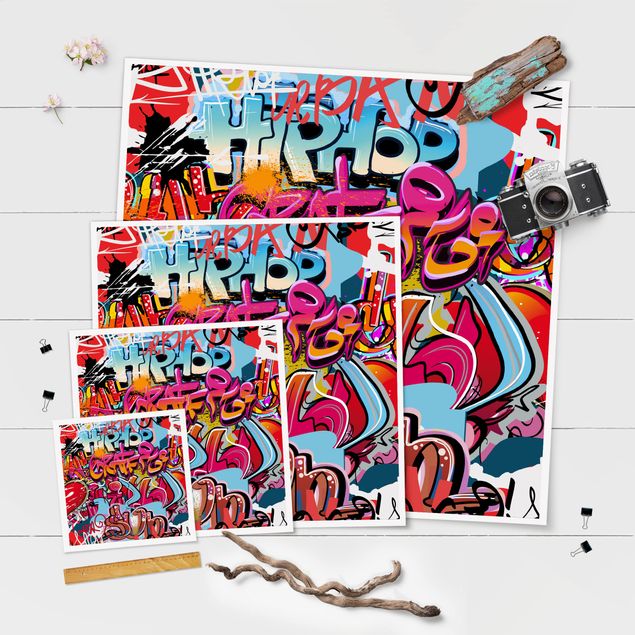 Poster mit Sprüchen HipHop Graffiti