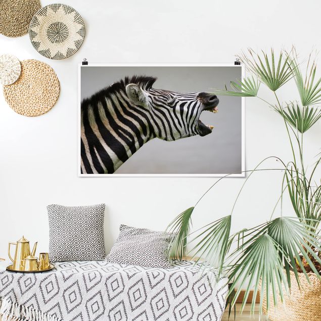 Wanddeko Flur Brüllendes Zebra