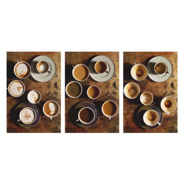 Wandbilder Berge Trilogie der Kaffeetassen