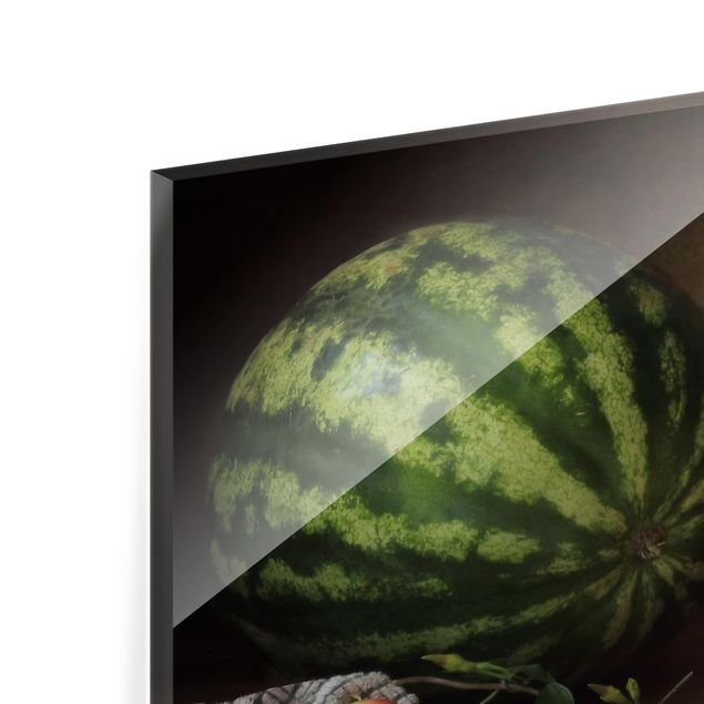 Spritzschutz Küche Glas Stillleben mit Melone