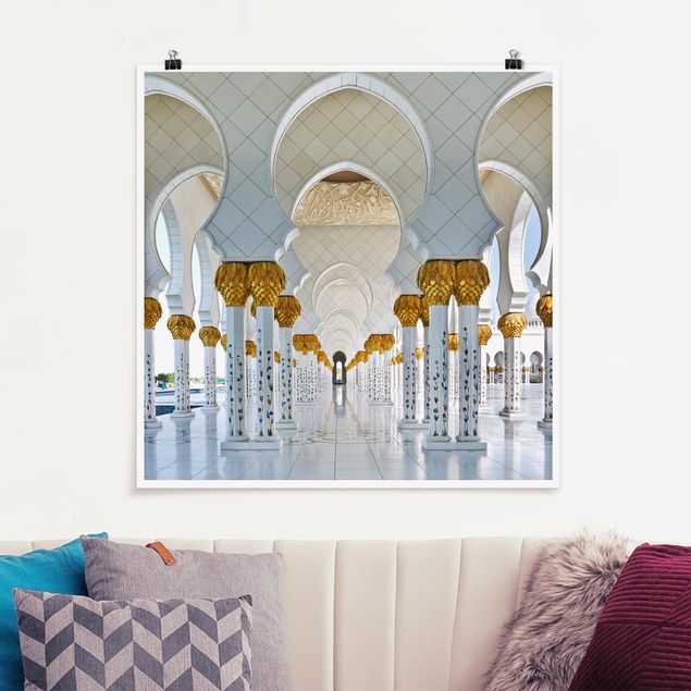 Wanddeko Architektur Moschee in Abu Dhabi