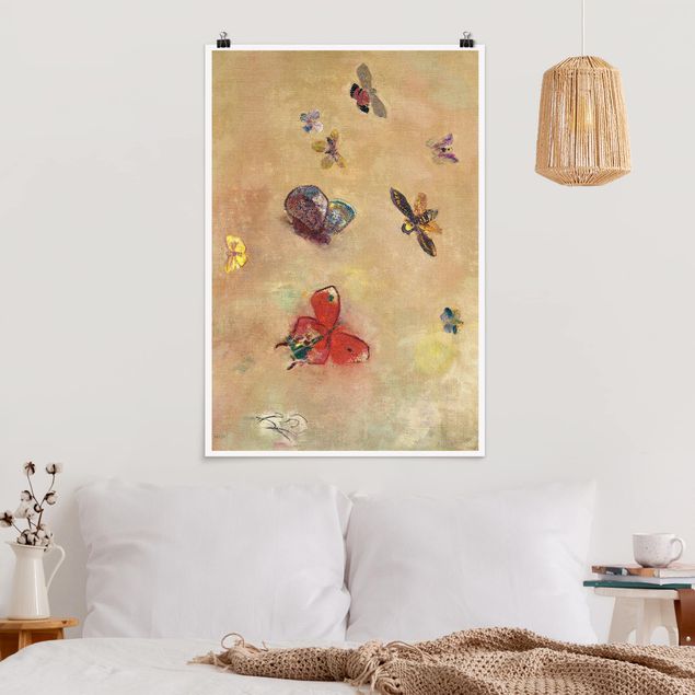 Wanddeko bunt Odilon Redon - Bunte Schmetterlinge