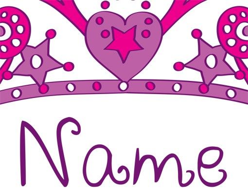 Wanddeko Prinzessin No.RY21 Wunschtext Prinzessinnen-Krone