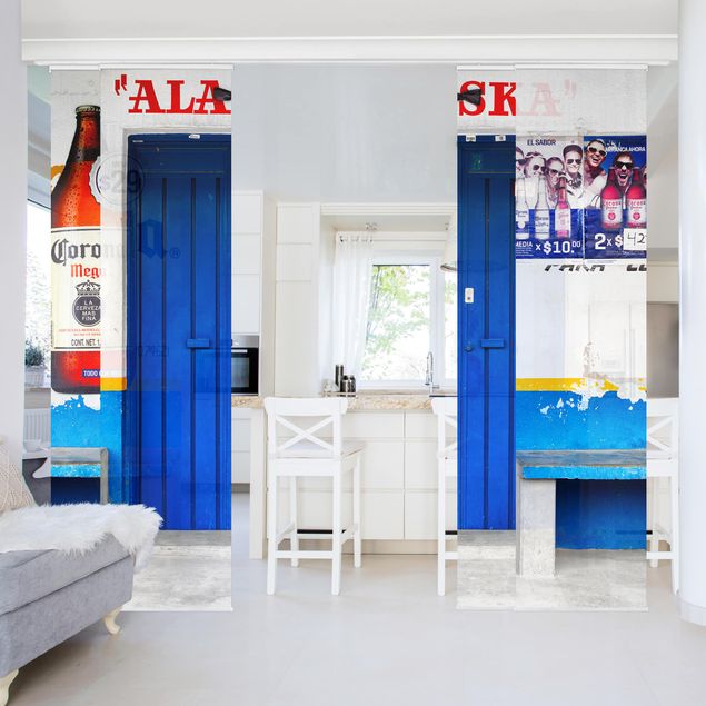 Wanddeko Wohnzimmer ALASKA Blue Bar
