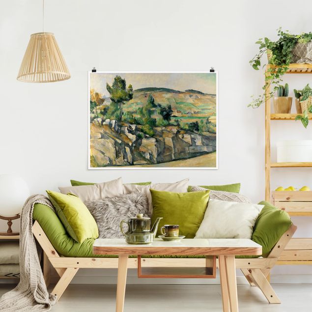 Wanddeko Schlafzimmer Paul Cézanne - Hügelige Landschaft