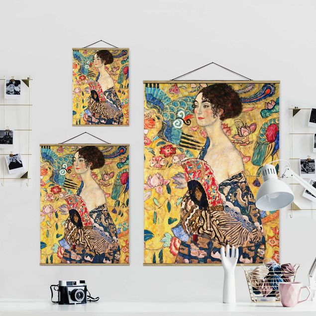 Wanddeko Esszimmer Gustav Klimt - Dame mit Fächer
