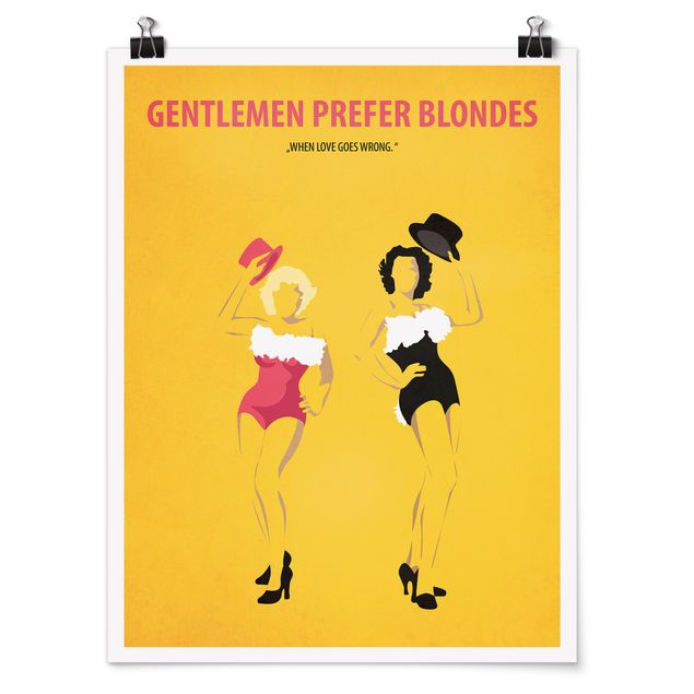 Wanddeko Esszimmer Filmposter Gentlemen Prefer Blondes