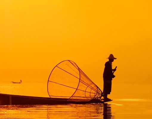 Briefkasten modern Fischer im Sonnenaufgang