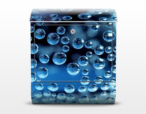 Briefkasten blau Dark Bubbles