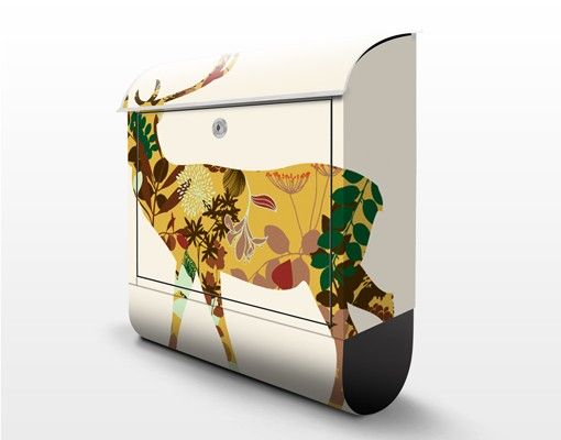 Briefkasten Design Floral Deer