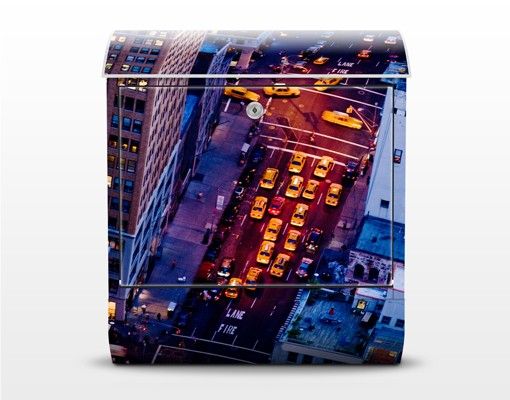 Wanddeko Büro Manhattans Taxilichter