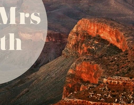 Wanddeko Wunschtext Wunschtext Grand Canyon nach dem Sonnenuntergang