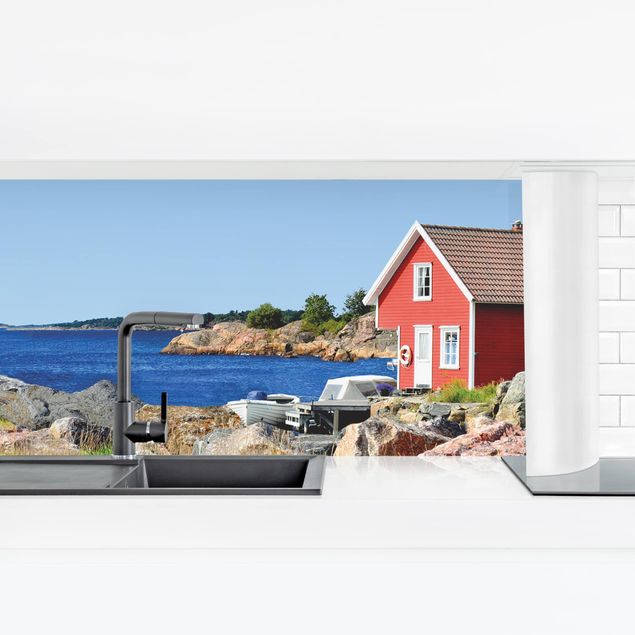 Küchenrückwand Folie selbstklebend Skyline Urlaub in Norwegen