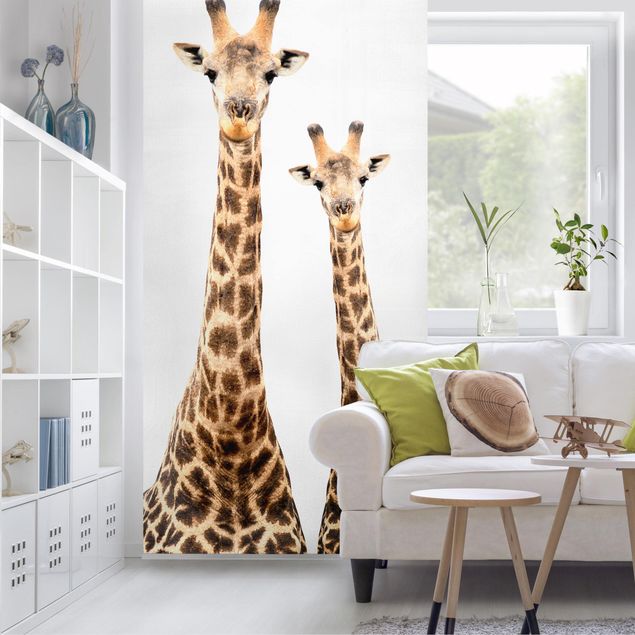 Wanddeko Flur Portrait zweier Giraffen