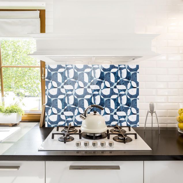 Küche Dekoration Lebende Steine Muster in Blau