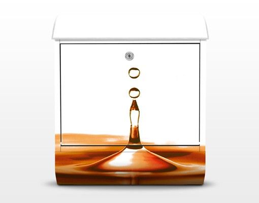 Postkasten orange Gold Drop