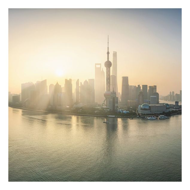 Wanddeko China Pudong bei Sonnenaufgang