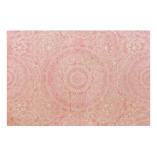 Wanddeko Flur Muster Mandala Rosa