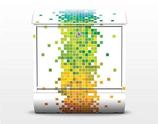 Briefkasten bunt Pixel-Regenbogen