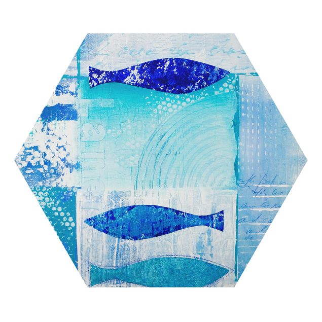 Wanddeko Esszimmer Fish in the Blue