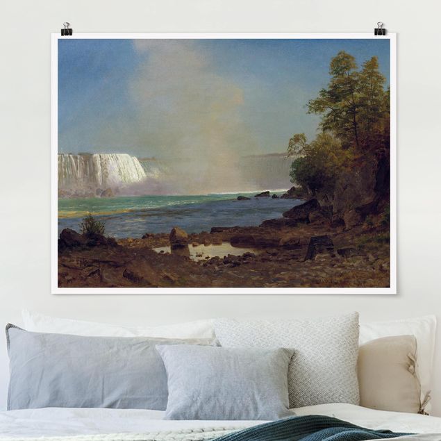 Wanddeko blau Albert Bierstadt - Niagarafälle