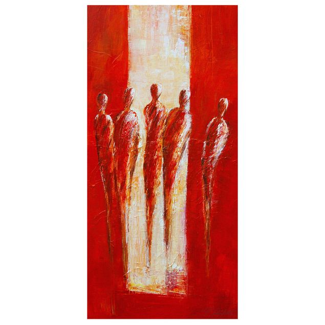 Wanddeko Esszimmer Petra Schüßler - Fünf Figuren in Rot 02