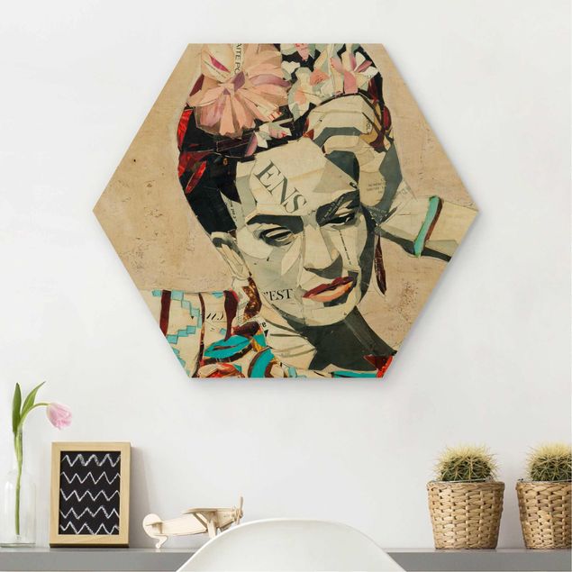 Wanddeko Schlafzimmer Frida Kahlo - Collage No.1