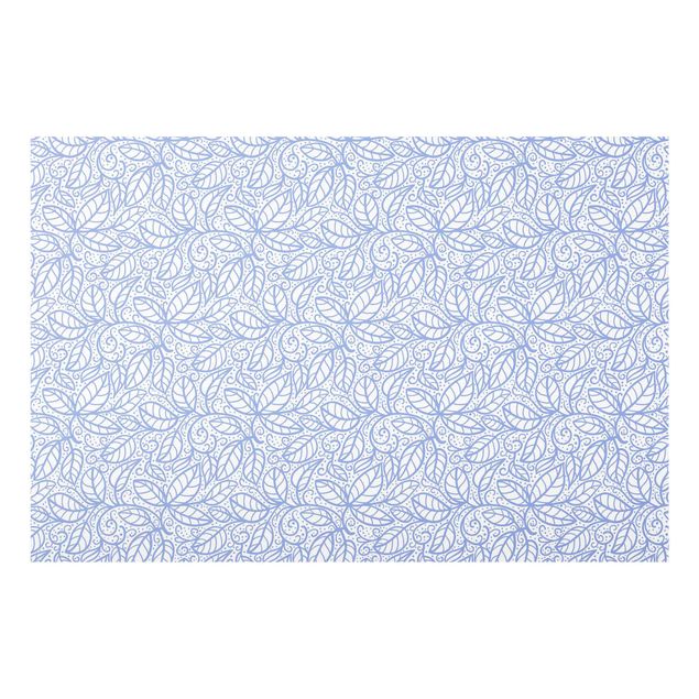 Wohndeko Muster Blattmuster Boho mit Punkten in Blauviolett